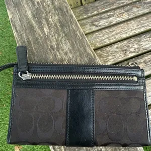 Coach Signature Zippy Wallet Black‎ Silver V thumbnail 5