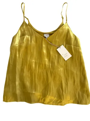 a new day Satin Spaghetti Strap Cami in Mustard Yellow thumbnail 1
