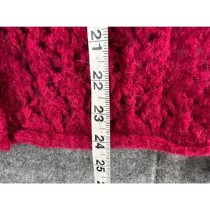 Joie Vara Alpaca Blend Cardigan Sweater Womens XS Pink Open Knit Feminine Cozy thumbnail 8