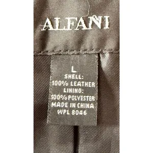 Alfani Black Genuine Suede Leather Blazer Jacket Size L thumbnail 2