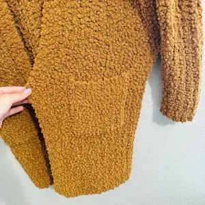 Pink Rose Rusty Orange Sherpa Soft Open Cardigan Size Medium‎ thumbnail 8