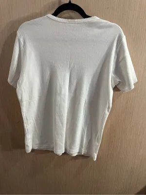 Woolrich White Short-Sleeve Crewneck T-Shirt with Tiny Embroidered Icons Medium thumbnail 4