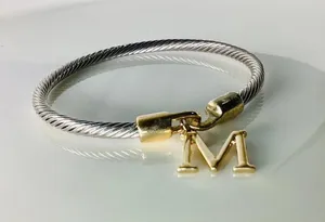Modern Expressions “M” Initial Rope Bracelet Silver thumbnail 2