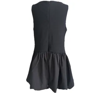 L'eau Bisou Black Bubble Knit Mini Dress XL Square Neck Dropped Waist Party LBD thumbnail 6