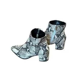 Madden Girl Dafnii Snake Print Ankle Boots 7.5M Pointed Toe Block Heel Side Zip thumbnail 11