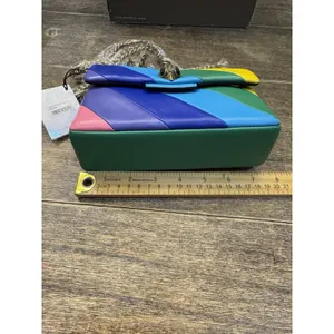 Kurt Geiger London Mini Kensington Bag Stripped Rainbow Eagle Chain Leather thumbnail 11