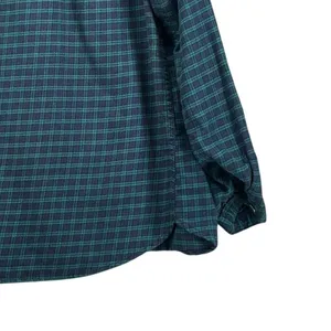 Duluth Trading Co Seawool‎ Plaid Henley Top Green Blue Long Sleeve 3237-97 thumbnail 4