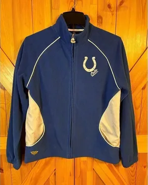 NFL Indianapolis Colts Fleece Reebok Jacket Women's Size Large (4469) thumbnail 1