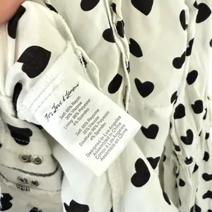 For Love & Lemons Willow Black & White Heart Blouse thumbnail 10