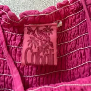 Cabali Hot Pink Smocked Midi Sundress Size M | Hawaiian Floral Beach Dress thumbnail 4