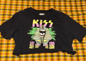 Cropped KISS Tour Tee Black Size M thumbnail 1