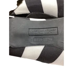 Christian Siriano Black and White Striped Stiletto Pumps, Size 7 SKU 680 thumbnail 5