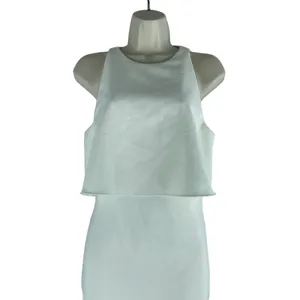 Likely Shayna Ruffle Overlay Cocktail Dress Knee Length White Size 10 thumbnail 5