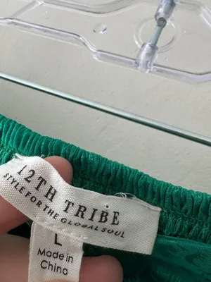 12th Tribe St.‎ Barths Emerald Jacquard Crop Top Emerald Green thumbnail 11