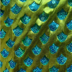 NEW Roma Green Mermaid Tail Skirt Costume w/ Blue Sequins & Back Zip Medium thumbnail 10