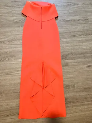 ASOS Orange Strapless Maxi Dress thumbnail 6