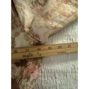 Miss Rosier the Fabienne Neutral Floral Print Mini Dress Size Medium Buttons thumbnail 9