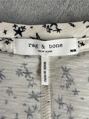 Rag & Bone All Over Stars T-shirt streetwear casual celestial essential M thumbnail 7