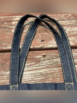 Brown Butter Cookie Company California Unisex Casual Streetwear Denim Tote Bag thumbnail 6