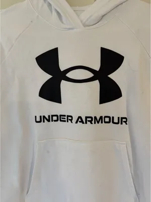 Under Armour White Hoodie Sweatshirt XL Loose Fit thumbnail 2