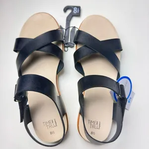 Time and Tru Adjustable Ankle Strap So Comfortable Black Sandals Sz 8.5 NWT thumbnail 15