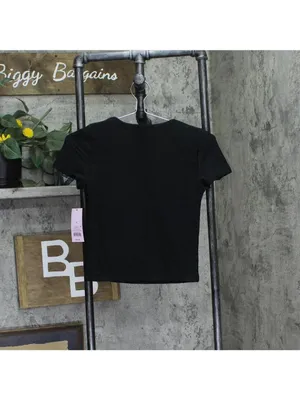 Wild Fable Womens Short Sleeve the Perfect T-Shirt 90069912 Black S thumbnail 2