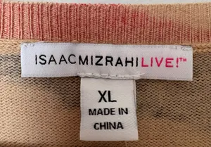 Isaac Mizrahi Live XL Abstract Multicolor Knit Sweater 3/4 Sleeve thumbnail 3
