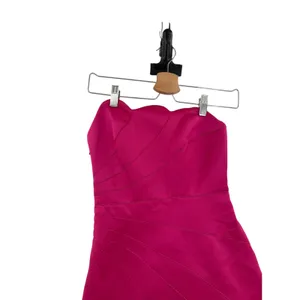 Meshki Aleena Satin Lace Strapless Maxi Dress Dragonfruit Pink XXS NWT thumbnail 4