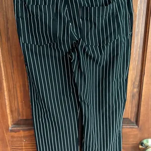 Yogipace Black and White Striped Women's Pants work/yoga pull on straight leg thumbnail 3