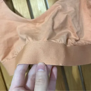 KOTN Organic Cotton Bralette Wireless Unlined Peach Size XS thumbnail 2