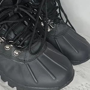 Labo Waterproof Snow Winter Black lace up Boots Sz 6 thumbnail 2