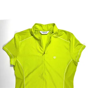 Pearl Izumi Medium Womens Hi-Vis Green Yellow Cycling Jersey‎ Half Zip EUC thumbnail 2