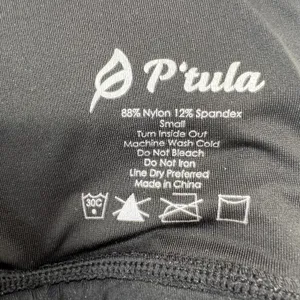 P'tula Small Sports Bra High Neck Racerback Black Activewear Gym Workout Top thumbnail 4