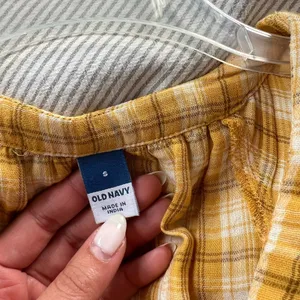 Yellow Plaid Dress Size M thumbnail 8