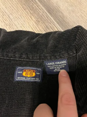 Route 66 Vintage Black Corduroy Jacket thumbnail 3