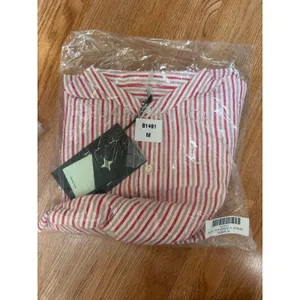 Tuckernuck Strawberry Stripe Shirt Dress Bodie Mini Vacation Red Medium NEW thumbnail 6