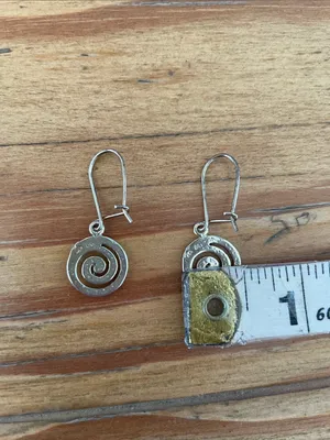 Greek Spiral 925 Sterling Silver Earrings Round Curly thumbnail 5