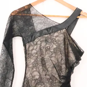 Young by Yoyo Yeung Y2K One Shoulder Lace Dress Womens Size XS Black Asymmetric thumbnail 2