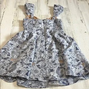 Elliatt Doves Dress In Slate Blue Size Small thumbnail 6