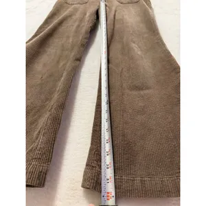 Free People Brown Corduroy Flare Pants Y2K Patch Pocket Boho 70s Style thumbnail 3