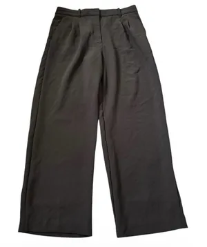 Aritzia Wilfred The Effortless Pant Sz 12 Wide Leg High Rise Trouser Gray | 24-3 thumbnail 1
