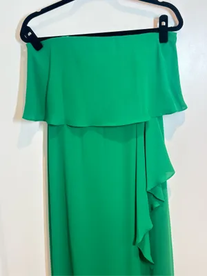 BCBGMaxAzria Green Felicity Strapless Gown Size 4 thumbnail 5