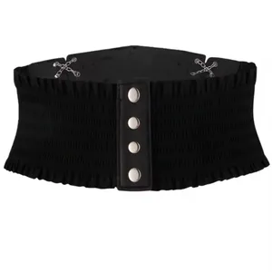 Black Gothic Waist Belt with Chains thumbnail 2