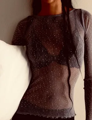 Free People Intimately Brown Sugar Coat It Night Sky Top thumbnail 6