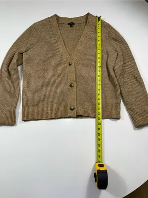 Talbots Wool Blend V-Neck Button Cardigan Sweater thumbnail 3