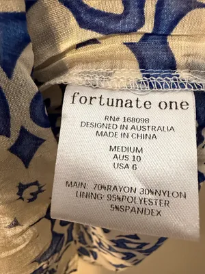 Fortunate one moonlight melody mini dress‎ blue Size Medium NWT thumbnail 9
