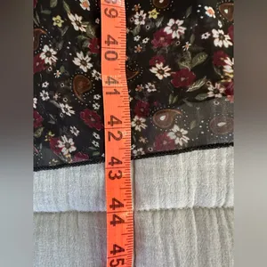 Lara Guidotti Anthropologie Floral silk blend sheer long sleeve dress size M thumbnail 12