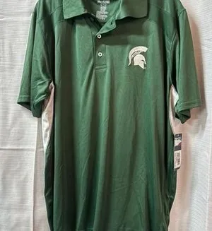 Pro Edge Michigan State Spartans Green Polo Shirt XL thumbnail 1