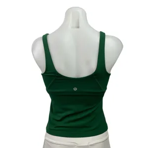 Lululemon Women's Green V Neck Cami Yoga Gym Workout Athletic Tank Top Size S thumbnail 3