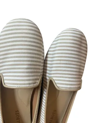 Talbots Cloth Tan White Striped Zelda Ballet Flats Womens Size 7 thumbnail 8